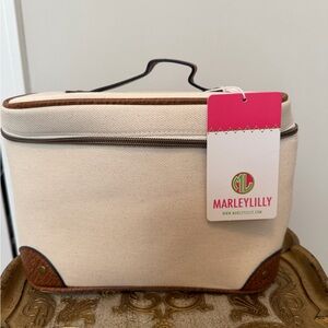 Marleylilly Cream and Brown Canvas Bag